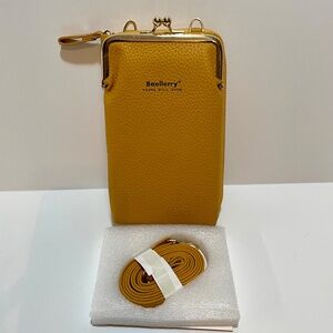 Yellow Gold Fall Wallet Small Crossbody Purse